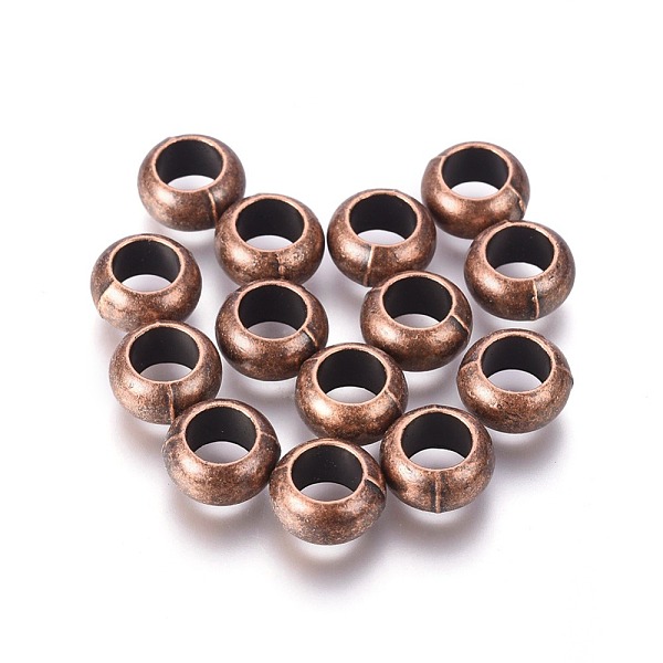 PandaHall Tibetan Style Rondelle European Beads, Large Hole Beads, Cadmium Free & Nickel Free & Lead Free, Red Copper, 5.5x9.5mm, Hole: 5mm...
PandaHall Tibetan Style Rondelle European Beads, Large Hole Beads, Cadmium Free & Nickel Free & Lead Free, Red Copper, 5.5x9.5mm, Hole: 5mm...