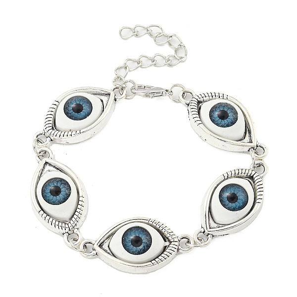 PandaHall Retro Eye Alloy & Resin Link Bracelets for Women, Antique Silver, 6-3/4 inch(17cm) Alloy Eye
PandaHall Retro Eye Alloy & Resin Link Bracelets for Women, Antique Silver, 6-3/4 inch(17cm) Alloy Eye