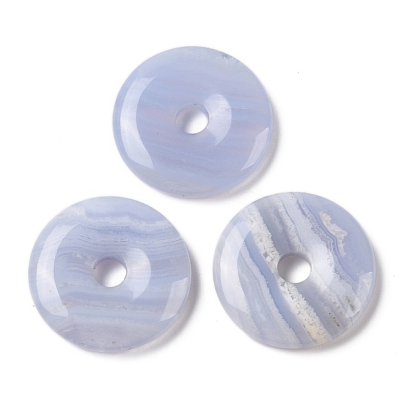 PandaHall Natural Blue Lace Agate Pendants, Donut/Pi Disc Charms, 30~31x5.5~6.5mm, Hole: 6mm Blue Lace Agate Donut
PandaHall Natural Blue Lace Agate Pendants, Donut/Pi Disc Charms, 30~31x5.5~6.5mm, Hole: 6mm Blue Lace Agate Donut