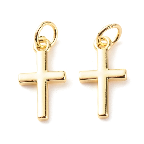 PandaHall Brass Pendants, with Jump Ring, Cadmium Free & Lead Free, Cross, Real 18K Gold Plated, 15x8x1.5mm, Hole: 3.5mm Brass Cross
PandaHall Brass Pendants, with Jump Ring, Cadmium Free & Lead Free, Cross, Real 18K Gold Plated, 15x8x1.5mm, Hole: 3.5mm Brass Cross