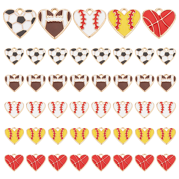 PandaHall 50Pcs 5 Styles Alloy Enamel Pendants, Golden, Heart Charm, Mixed Color, 15mm, 10pcs/style Alloy+Enamel Heart Multicolor
PandaHall 50Pcs 5 Styles Alloy Enamel Pendants, Golden, Heart Charm, Mixed Color, 15mm, 10pcs/style Alloy+Enamel Heart Multicolor