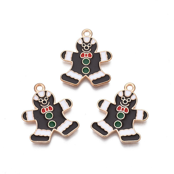 PandaHall Christmas Style Alloy Enamel Pendants, Cadmium Free & Lead Free, Light Gold, Gingerbread Man, Coconut Brown, 21.5x18x1.5mm, Hole...
PandaHall Christmas Style Alloy Enamel Pendants, Cadmium Free & Lead Free, Light Gold, Gingerbread Man, Coconut Brown, 21.5x18x1.5mm, Hole...