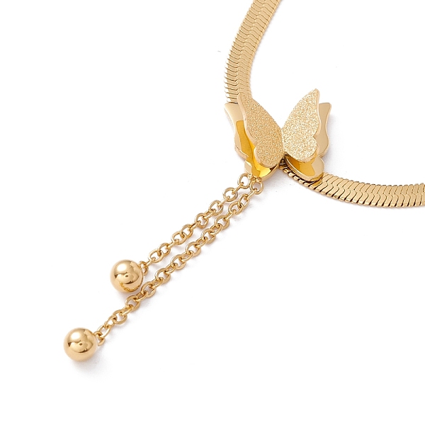 PandaHall 3D Butterfly with Chain Tassel Pendant Necklace with Herringbone Chains, Ion Plating(IP) 304 Stainless Steel Jewelry for Women...
PandaHall 3D Butterfly with Chain Tassel Pendant Necklace with Herringbone Chains, Ion Plating(IP) 304 Stainless Steel Jewelry for Women...