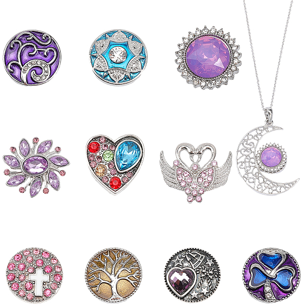 PandaHall CHGCRAFT 10Pcs 10 Style Alloy Rhinestone Snap Button, with Enamel, Jewelry Buttons, Flower & Swan & Half Round, Mixed Color..., Multicolor
PandaHall CHGCRAFT 10Pcs 10 Style Alloy Rhinestone Snap Button, with Enamel, Jewelry Buttons, Flower & Swan & Half Round, Mixed Color..., Multicolor