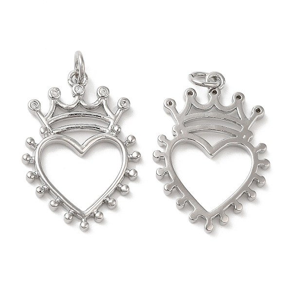 PandaHall Eco-Friendly Brass Micro Pave Cubic Zirconia Pendants, with Jump Ring, Lead Free & Cadmium Free, Heart with Crown, Platinum..., Clear
PandaHall Eco-Friendly Brass Micro Pave Cubic Zirconia Pendants, with Jump Ring, Lead Free & Cadmium Free, Heart with Crown, Platinum..., Clear