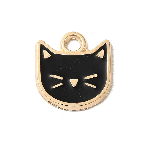 PandaHall Rack Plating Alloy Enamel Charms, Cadmium Free & Lead Free, Light Gold, Cat Shape Charm, Black, 14.5x13x1mm, Hole: 2.5mm...
PandaHall Rack Plating Alloy Enamel Charms, Cadmium Free & Lead Free, Light Gold, Cat Shape Charm, Black, 14.5x13x1mm, Hole: 2.5mm...