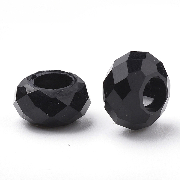 PandaHall Acrylic Beads, Large Hole Beads, Faceted, Rondelle, Black, 13~14x8~8.5mm, Hole: 5.5mm Acrylic Rondelle Black
PandaHall Acrylic Beads, Large Hole Beads, Faceted, Rondelle, Black, 13~14x8~8.5mm, Hole: 5.5mm Acrylic Rondelle Black