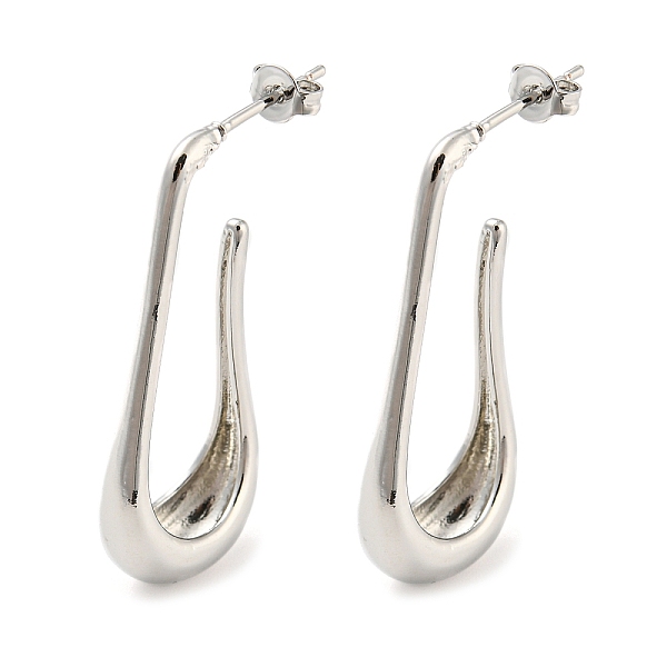 PandaHall Rack Plating Brass Teardrop Stud Earrings, Half Hoop Earrings, Long-Lasting Plated, Cadmium Free & Lead Free, Platinum, 35.5x6.5mm...
PandaHall Rack Plating Brass Teardrop Stud Earrings, Half Hoop Earrings, Long-Lasting Plated, Cadmium Free & Lead Free, Platinum, 35.5x6.5mm...