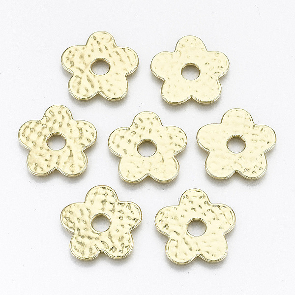 PandaHall Rack Plating Hammered Alloy Spacer Beads, Cadmium Free & Nickel Free & Lead Free, Flower, Light Gold, 19.5x20.5x1.2mm, Hole: 4.5mm...
PandaHall Rack Plating Hammered Alloy Spacer Beads, Cadmium Free & Nickel Free & Lead Free, Flower, Light Gold, 19.5x20.5x1.2mm, Hole: 4.5mm...