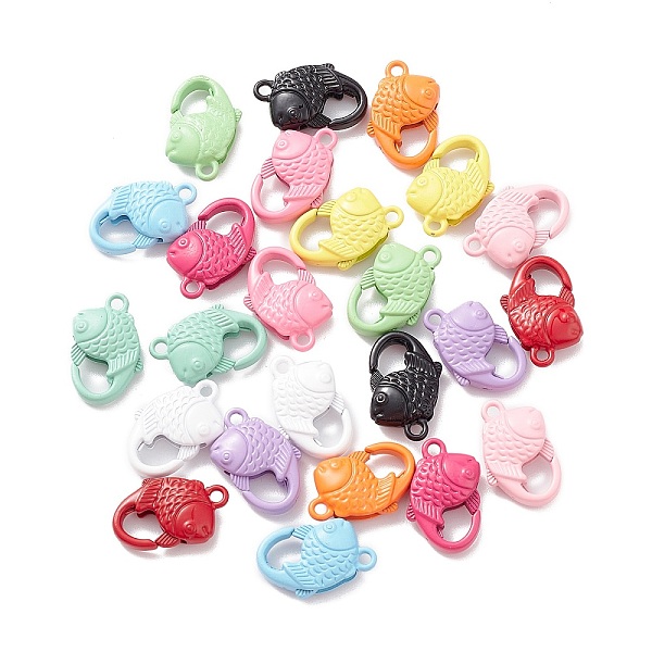 PandaHall Spray Painted Alloy Lobster Claw Clasps, Fish, Mixed Color, 19x12x5.5mm, Hole: 1.6mm, Inner Diameter: 5.5x5mm. Alloy Fish..., Multicolor
PandaHall Spray Painted Alloy Lobster Claw Clasps, Fish, Mixed Color, 19x12x5.5mm, Hole: 1.6mm, Inner Diameter: 5.5x5mm. Alloy Fish..., Multicolor