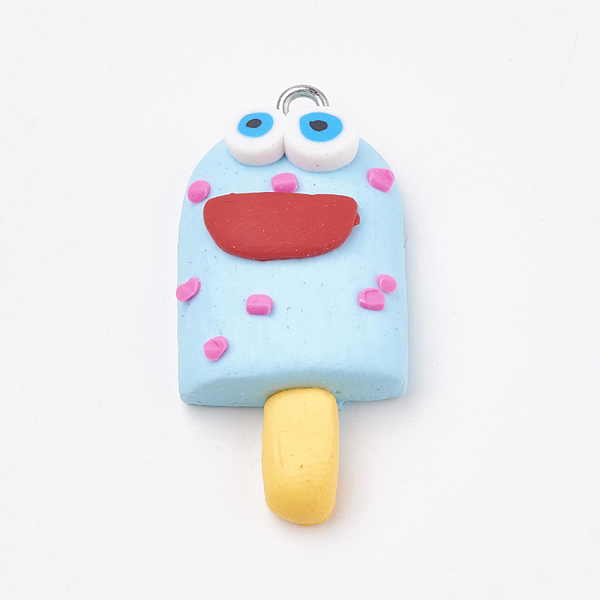 PandaHall Handmade Polymer Clay Pendants, with Iron Findings, Ice Cream with Smile, Platinum, Sky Blue, 34~35x16~17x8~9mm, Hole: 2mm Polymer...
PandaHall Handmade Polymer Clay Pendants, with Iron Findings, Ice Cream with Smile, Platinum, Sky Blue, 34~35x16~17x8~9mm, Hole: 2mm Polymer...