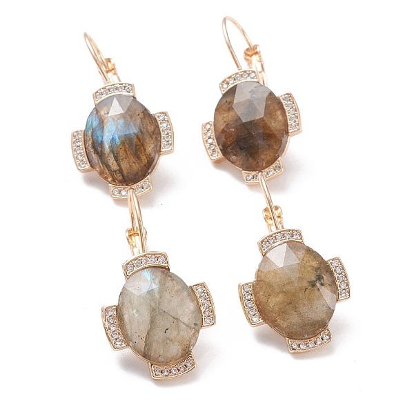 PandaHall Natural Labradorite Leverback Earrings, with Golden Plated Brass Findings and Clear Cubic Zirconia, Faceted, Oval, 33mm, Pin...
PandaHall Natural Labradorite Leverback Earrings, with Golden Plated Brass Findings and Clear Cubic Zirconia, Faceted, Oval, 33mm, Pin...