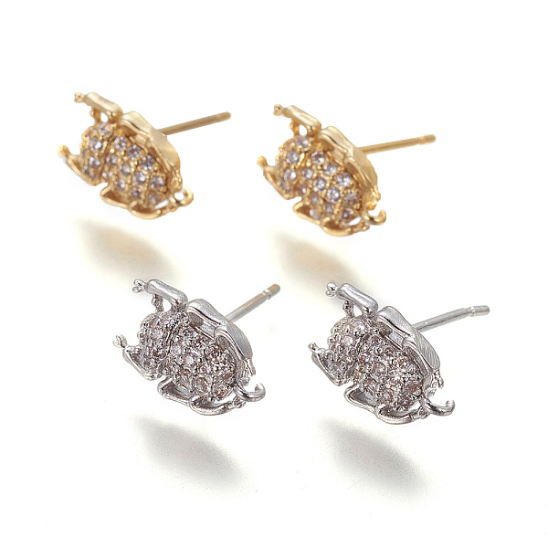 PandaHall Eco-Friendly Brass Cubic Zirconia Stud Earrings Finding, with Loop, Lead Free & Cadmium Free, Insect, Clear, Mixed Color...
PandaHall Eco-Friendly Brass Cubic Zirconia Stud Earrings Finding, with Loop, Lead Free & Cadmium Free, Insect, Clear, Mixed Color...
