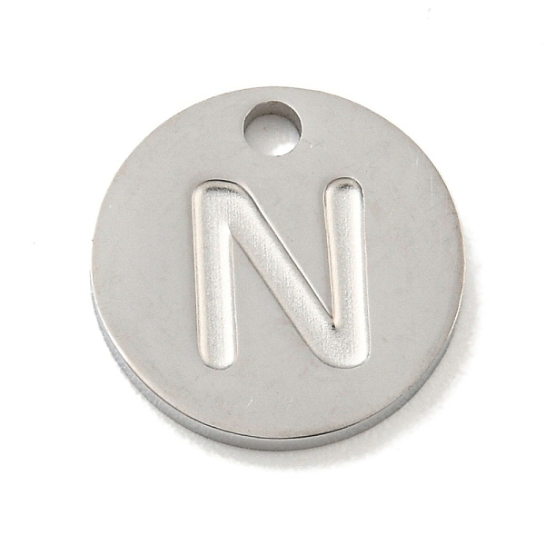 PandaHall 304 Stainless Steel Pendants, Laser Cut, Flat Round with Letter Charm, Stainless Steel Color, Letter N, 10x1mm, Hole: 1.4mm 304...
PandaHall 304 Stainless Steel Pendants, Laser Cut, Flat Round with Letter Charm, Stainless Steel Color, Letter N, 10x1mm, Hole: 1.4mm 304...