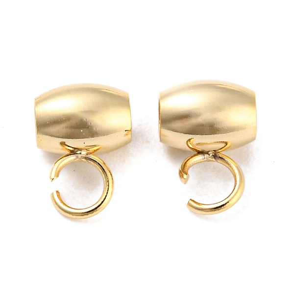 PandaHall 201 Stainless Steel Tube Bails, Loop Bails, Barrel Bail Beads, Real 18K Gold Plated, 7x5x4mm, Hole: 2.5mm and 2mm 201 Stainless...
PandaHall 201 Stainless Steel Tube Bails, Loop Bails, Barrel Bail Beads, Real 18K Gold Plated, 7x5x4mm, Hole: 2.5mm and 2mm 201 Stainless...