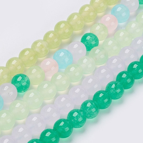 PandaHall Natural White Jade Beads Strands, Dyed, Round, Mixed Color, 6mm, Hole: 0.8mm, about 63pcs/strand, 14.5 inch(37cm) White Jade Round..., Multicolor
PandaHall Natural White Jade Beads Strands, Dyed, Round, Mixed Color, 6mm, Hole: 0.8mm, about 63pcs/strand, 14.5 inch(37cm) White Jade Round..., Multicolor
