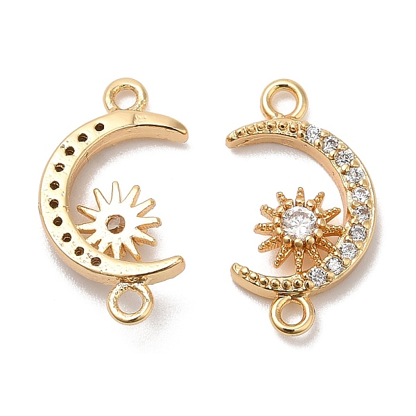 PandaHall Brass Micro Pave Clear Cubic Zirconia Connector Charms, Moon Links with Sun, Real 18K Gold Plated, 16x9x3mm, Hole: 1.2mm...
PandaHall Brass Micro Pave Clear Cubic Zirconia Connector Charms, Moon Links with Sun, Real 18K Gold Plated, 16x9x3mm, Hole: 1.2mm...