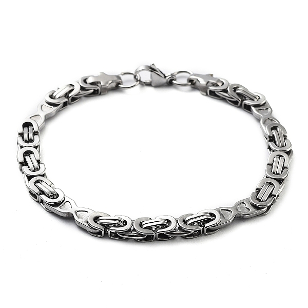 PandaHall 304 Stainless Steel Byzantine Chain Bracelet, Stainless Steel Color, 8-7/8 inch(22.5cm) 304 Stainless Steel
PandaHall 304 Stainless Steel Byzantine Chain Bracelet, Stainless Steel Color, 8-7/8 inch(22.5cm) 304 Stainless Steel