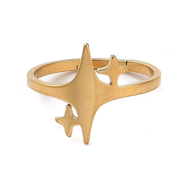 PandaHall 304 Stainless Steel Adjustable Ring, Star, Golden, US Size 6 1/4(16.7mm) 304 Stainless Steel Star
PandaHall 304 Stainless Steel Adjustable Ring, Star, Golden, US Size 6 1/4(16.7mm) 304 Stainless Steel Star