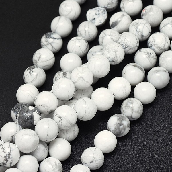 PandaHall Natural Howlite Beads Strands, Round, 8mm, Hole: 1mm, about 46~47pcs/strand, 15.2~15.5 inch(38.5~39.5cm) Howlite Round
PandaHall Natural Howlite Beads Strands, Round, 8mm, Hole: 1mm, about 46~47pcs/strand, 15.2~15.5 inch(38.5~39.5cm) Howlite Round