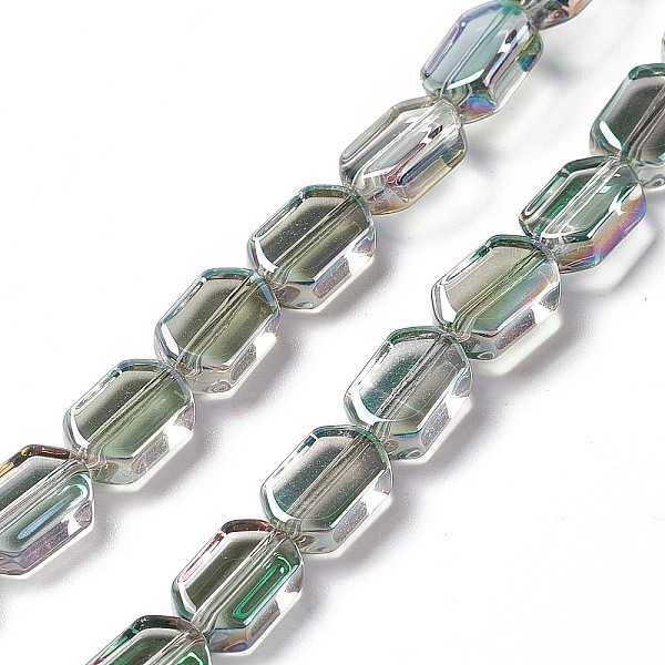 PandaHall Electroplate Glass Beads Strands, Half Rainbow Plated, Rectangle, Dark Sea Green, 9.5x6~6.5x3.5mm, Hole: 1mm, about 68pcs/strand...
PandaHall Electroplate Glass Beads Strands, Half Rainbow Plated, Rectangle, Dark Sea Green, 9.5x6~6.5x3.5mm, Hole: 1mm, about 68pcs/strand...