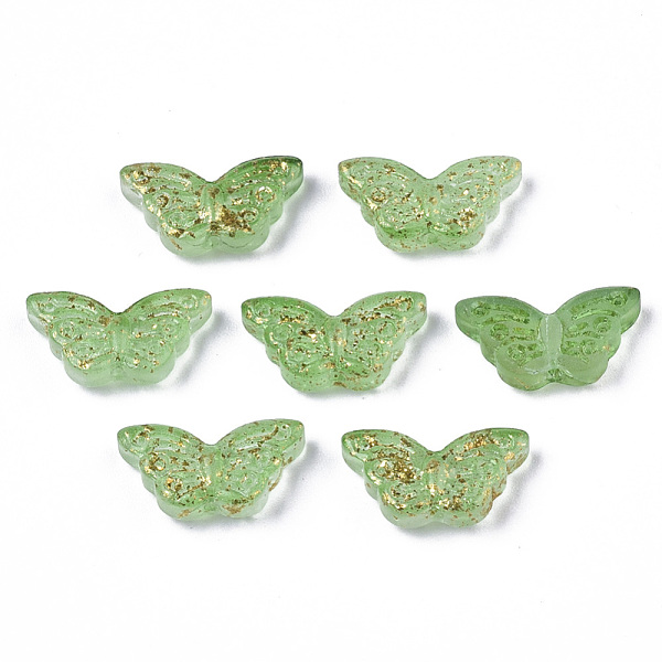 PandaHall Transparent Spray Painted Glass Beads, with Golden Foil, Butterfly, Light Green, 8x15x4mm, Hole: 1mm Glass Butterfly Green
PandaHall Transparent Spray Painted Glass Beads, with Golden Foil, Butterfly, Light Green, 8x15x4mm, Hole: 1mm Glass Butterfly Green