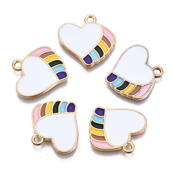 PandaHall Alloy Enamel Pendants, Cadmium Free & Lead Free, Light Gold, Heart, White, 18x18.5x1.5mm, Hole: 1.6mm Alloy+Enamel Heart White
PandaHall Alloy Enamel Pendants, Cadmium Free & Lead Free, Light Gold, Heart, White, 18x18.5x1.5mm, Hole: 1.6mm Alloy+Enamel Heart White