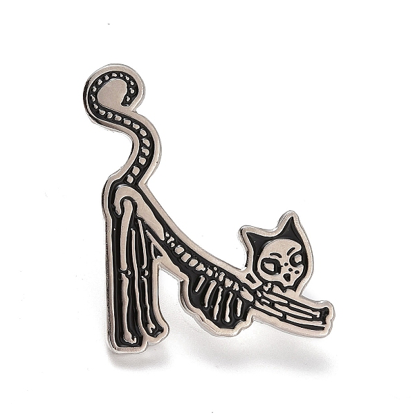 PandaHall Cartoon Cat Skeleton Shape Alloy Enamel Pin Brooch, for Backpack Clothes, Black, 33x26.5x2mm Alloy+Enamel Cat Shape Black
PandaHall Cartoon Cat Skeleton Shape Alloy Enamel Pin Brooch, for Backpack Clothes, Black, 33x26.5x2mm Alloy+Enamel Cat Shape Black