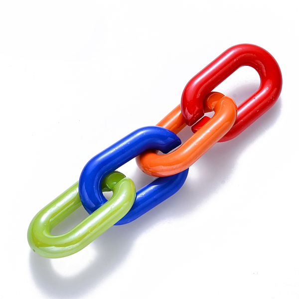 PandaHall Opaque Acrylic Linking Rings, Quick Link Connectors, for Cable Chains Making, Pearlized, Oval, Mixed Color, 31x19.5x5.5mm, Inner..., Multicolor
PandaHall Opaque Acrylic Linking Rings, Quick Link Connectors, for Cable Chains Making, Pearlized, Oval, Mixed Color, 31x19.5x5.5mm, Inner..., Multicolor