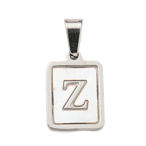 PandaHall Vacuum Plating 304 Stainless Steel Pave Natural White Shell Pendants, Rectangle with Letter Charms, Stainless Steel Color, Letter...
PandaHall Vacuum Plating 304 Stainless Steel Pave Natural White Shell Pendants, Rectangle with Letter Charms, Stainless Steel Color, Letter...
