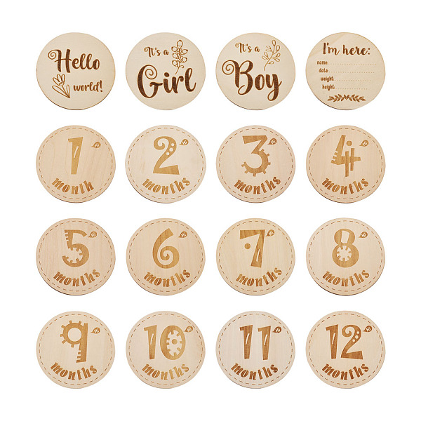 PandaHall Basswood Milestone Cards, with Word, Flat Round, BurlyWood, 100x3mm, 12pcs/set, 2sets/bag Wood Word Orange
PandaHall Basswood Milestone Cards, with Word, Flat Round, BurlyWood, 100x3mm, 12pcs/set, 2sets/bag Wood Word Orange