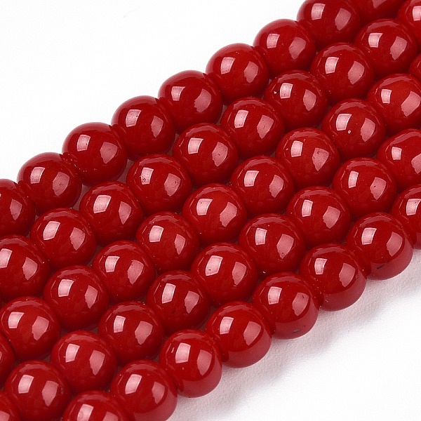 PandaHall Opaque Solid Color Glass Beads Strands, Round, FireBrick, 4~4.5mm, Hole: 0.8mm, about 97~99pcs/strand, 14.76 inch~14.96 inch..., Red
PandaHall Opaque Solid Color Glass Beads Strands, Round, FireBrick, 4~4.5mm, Hole: 0.8mm, about 97~99pcs/strand, 14.76 inch~14.96 inch..., Red