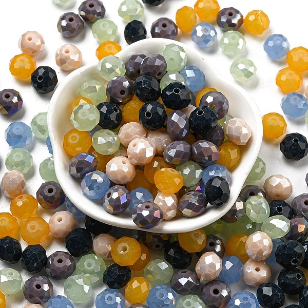 PandaHall Glass Beads, Faceted, Rondelle, Mixed Color, 10x8mm, Hole: 1mm, about 67pcs/60g Glass Rondelle Multicolor
PandaHall Glass Beads, Faceted, Rondelle, Mixed Color, 10x8mm, Hole: 1mm, about 67pcs/60g Glass Rondelle Multicolor