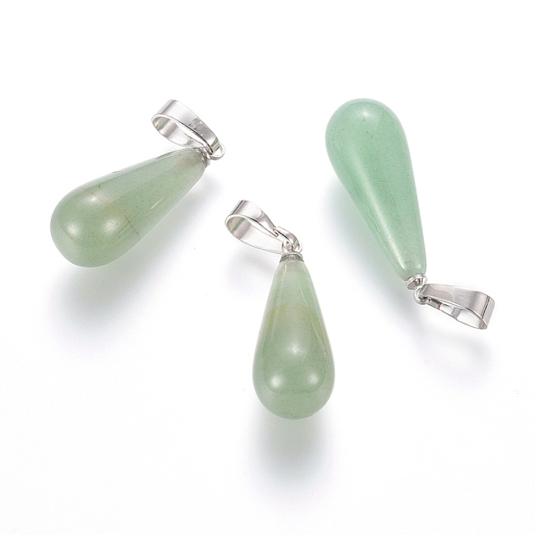 PandaHall Natural Green Aventurine Pendants, with Platinum Tone Brass Peg Bails, Teardrop, 27.5~29.5x10.5mm, Hole: 3.5~9x3.5~4.5mm Green...
PandaHall Natural Green Aventurine Pendants, with Platinum Tone Brass Peg Bails, Teardrop, 27.5~29.5x10.5mm, Hole: 3.5~9x3.5~4.5mm Green...