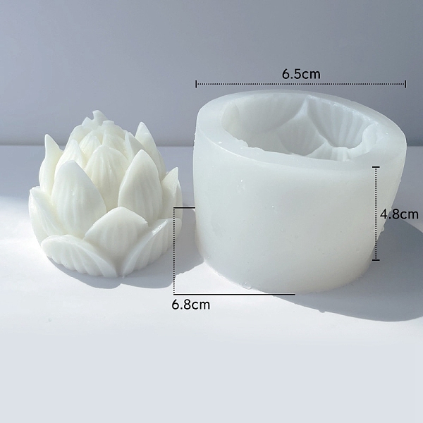 PandaHall Lotus DIY Food Grade 3D Silicone Molds, Candle Molds, for DIY Aromatherapy Candle Makings, White, 6.8x6.5x4.8cm Silicone Flower...
PandaHall Lotus DIY Food Grade 3D Silicone Molds, Candle Molds, for DIY Aromatherapy Candle Makings, White, 6.8x6.5x4.8cm Silicone Flower...