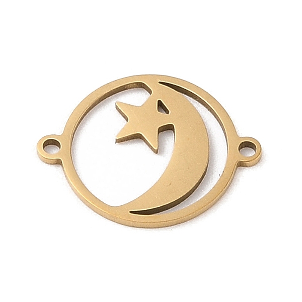 PandaHall Ion Plating(IP) 201 Stainless Steel Connector Charms, Ring with Star & Moon Links, Real 18K Gold Plated, 19x14.5x1mm, Hole: 1mm...
PandaHall Ion Plating(IP) 201 Stainless Steel Connector Charms, Ring with Star & Moon Links, Real 18K Gold Plated, 19x14.5x1mm, Hole: 1mm...