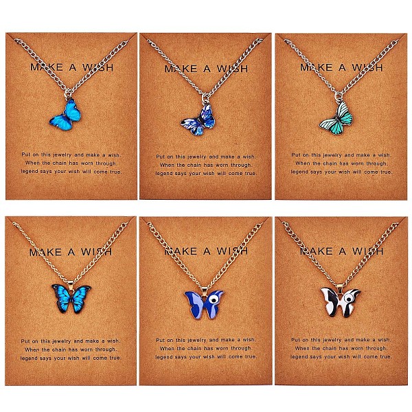 PandaHall 6Pcs Butterfly Pendant Necklaces for Women, Adjustable Alloy Enamel Charms Necklace Gifts for Lovers Christmas Birthday, Platinum...
PandaHall 6Pcs Butterfly Pendant Necklaces for Women, Adjustable Alloy Enamel Charms Necklace Gifts for Lovers Christmas Birthday, Platinum...
