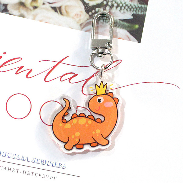 PandaHall Cute Acrylic Dinosaur Pendant Keychain, with Metal Clasps, for Car Key Bag Gift Keyring, Dark Orange, 3~4cm Acrylic Dinosaur
PandaHall Cute Acrylic Dinosaur Pendant Keychain, with Metal Clasps, for Car Key Bag Gift Keyring, Dark Orange, 3~4cm Acrylic Dinosaur