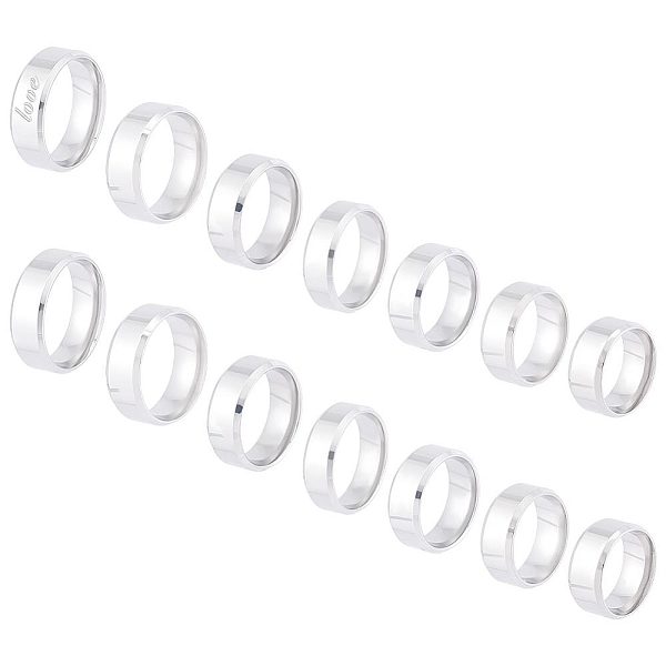 PandaHall Unicraftale 14Pcs 7 Styles Matte Style 304 Stainless Steel Wide Band Finger Rings for Women Men, Plain Band Rings, Stainless Steel...
PandaHall Unicraftale 14Pcs 7 Styles Matte Style 304 Stainless Steel Wide Band Finger Rings for Women Men, Plain Band Rings, Stainless Steel...