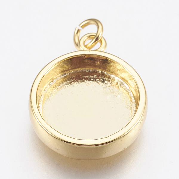 PandaHall Brass Pendant Cabochon Settings, Plain Edge Bezel Cups, Flat Round, Golden, Tray: 12mm, 18x14.5x3.5mm, Hole: 2mm Brass Flat Round
PandaHall Brass Pendant Cabochon Settings, Plain Edge Bezel Cups, Flat Round, Golden, Tray: 12mm, 18x14.5x3.5mm, Hole: 2mm Brass Flat Round