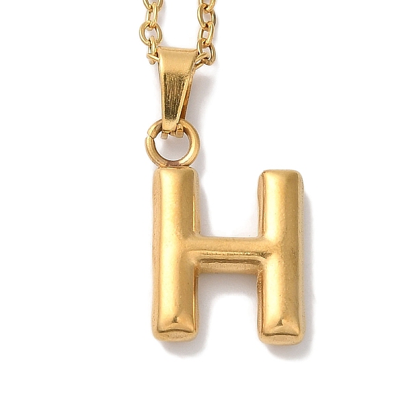 PandaHall Vacuum Plating 201 Stainless Steel Necklaces, Letter, Letter H, 17.80 inch(45.2cm), Pendant: 23.8x10.8x3mm 201 Stainless Steel...
PandaHall Vacuum Plating 201 Stainless Steel Necklaces, Letter, Letter H, 17.80 inch(45.2cm), Pendant: 23.8x10.8x3mm 201 Stainless Steel...