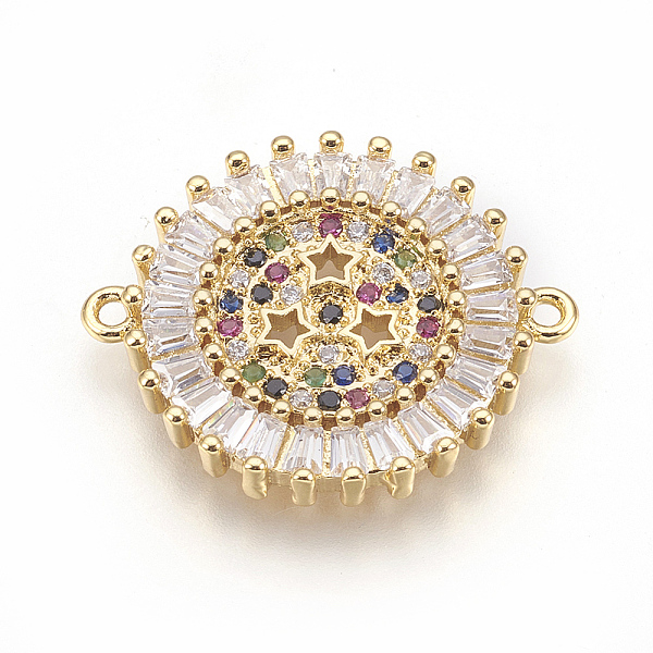 PandaHall Brass Micro Pave Cubic Zirconia Link, Flat Round with Star, Colorful, Golden, 25x20.5x3mm, Hole: 1.2mm Brass+Cubic Zirconia Flat...
PandaHall Brass Micro Pave Cubic Zirconia Link, Flat Round with Star, Colorful, Golden, 25x20.5x3mm, Hole: 1.2mm Brass+Cubic Zirconia Flat...