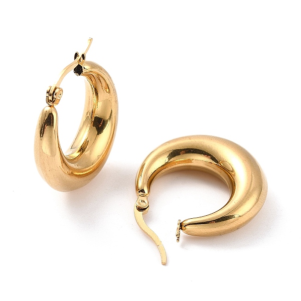 PandaHall Vacuum Plating 304 Stainless Steel Chunky Hoop Earrings for Women, Golden, 27x24x7mm, Pin: 0.6mm 304 Stainless Steel Ring
PandaHall Vacuum Plating 304 Stainless Steel Chunky Hoop Earrings for Women, Golden, 27x24x7mm, Pin: 0.6mm 304 Stainless Steel Ring