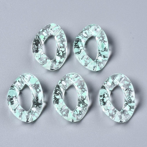 PandaHall Transparent Spray Paint Acrylic Linking Rings, Quick Link Connectors, for Curb Chains Making, Twist, Aquamarine, 29.5x20x6mm..., Green
PandaHall Transparent Spray Paint Acrylic Linking Rings, Quick Link Connectors, for Curb Chains Making, Twist, Aquamarine, 29.5x20x6mm..., Green