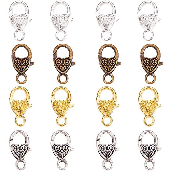 PandaHall 32pcs Tibetan Style Heart Alloy Lobster Claw Clasps Chain Connector for Jewelry Making, 25.5x14x6mm, Hole: 4mm, 4 Mixed Colors...
PandaHall 32pcs Tibetan Style Heart Alloy Lobster Claw Clasps Chain Connector for Jewelry Making, 25.5x14x6mm, Hole: 4mm, 4 Mixed Colors...