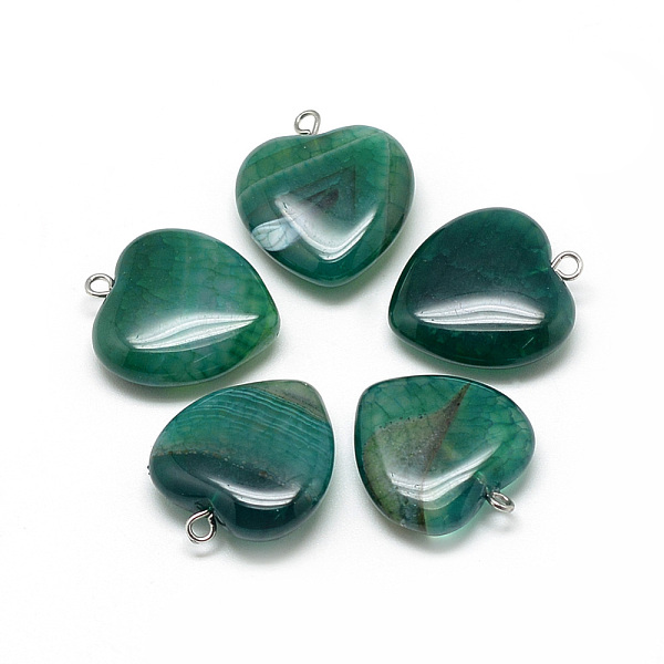 PandaHall Natural Brazilian Agate Pendants, Dyed & Heated, with Iron Findings, Heart, Platinum, Teal, 22x20x6mm, Hole: 1.5mm Brazilian Agate..., Cyan
PandaHall Natural Brazilian Agate Pendants, Dyed & Heated, with Iron Findings, Heart, Platinum, Teal, 22x20x6mm, Hole: 1.5mm Brazilian Agate..., Cyan