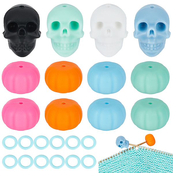 PandaHall BENECREAT 16PCS Knitting Needle Stoppers, Cute Pumpkin and Skull Stitch Stoppers Accessories with 50PCS Marker Rings for Sewing..., Multicolor
PandaHall BENECREAT 16PCS Knitting Needle Stoppers, Cute Pumpkin and Skull Stitch Stoppers Accessories with 50PCS Marker Rings for Sewing..., Multicolor
