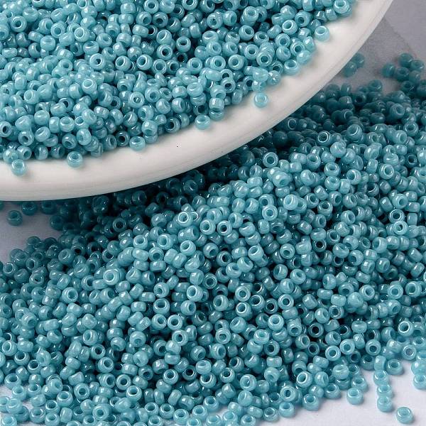 PandaHall MIYUKI Round Rocailles Beads, Japanese Seed Beads, (RR2470) Opaque Turquoise Green Luster, 15/0, 1.5mm, Hole: 0.7mm, about..., Cyan
PandaHall MIYUKI Round Rocailles Beads, Japanese Seed Beads, (RR2470) Opaque Turquoise Green Luster, 15/0, 1.5mm, Hole: 0.7mm, about..., Cyan