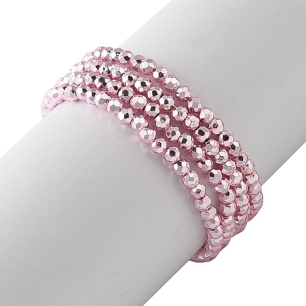 PandaHall Electroplate Beads Strands, Faceted, Round, Pink Plated, 2x2mm, Hole: 0.5mm, about 186~209pcs/strand, 13.78~16.14''(35~41cm) Glass...
PandaHall Electroplate Beads Strands, Faceted, Round, Pink Plated, 2x2mm, Hole: 0.5mm, about 186~209pcs/strand, 13.78~16.14''(35~41cm) Glass...