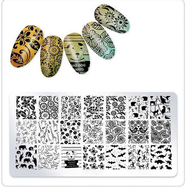 PandaHall Stainless Steel Nail Stamping Plates, Nail Stamper Nail Art Plates Floral Geometry Animal, for Template Image Manicure Stencils..., Black
PandaHall Stainless Steel Nail Stamping Plates, Nail Stamper Nail Art Plates Floral Geometry Animal, for Template Image Manicure Stencils..., Black